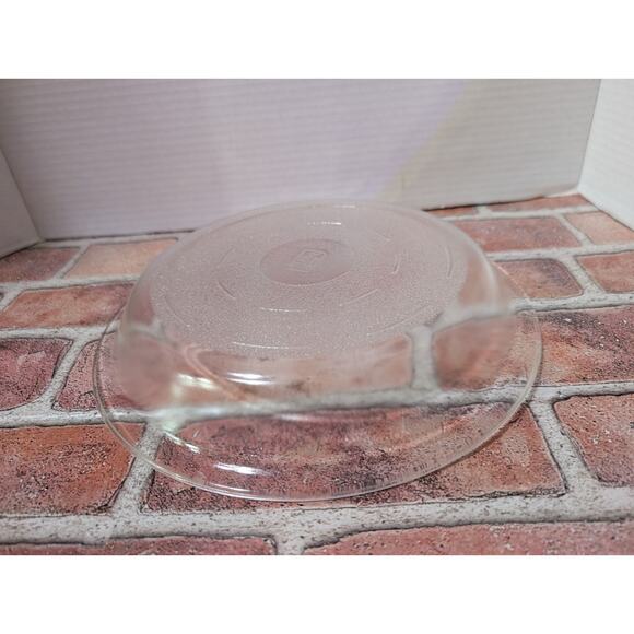 Vintage USA GLASBAKE 245 Pie Pan Plate Dish Baking Clear Glass 10” Round - Picture 4 of 5